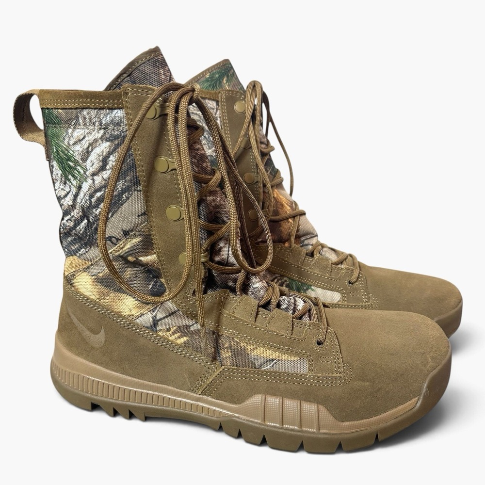 Nike SFB Field 2 8" Realtree Camo Boots Mens Size 9.5 Hunting Suede Coyote NEW